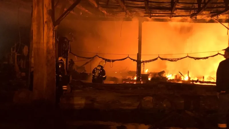 Incêndio nesta madrugada em Morro Grande