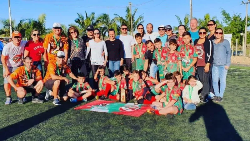 Escolinha de futebol do Grêmio Fronteira ficou em segundo lugar na 1º Copa Agromel de Içara
