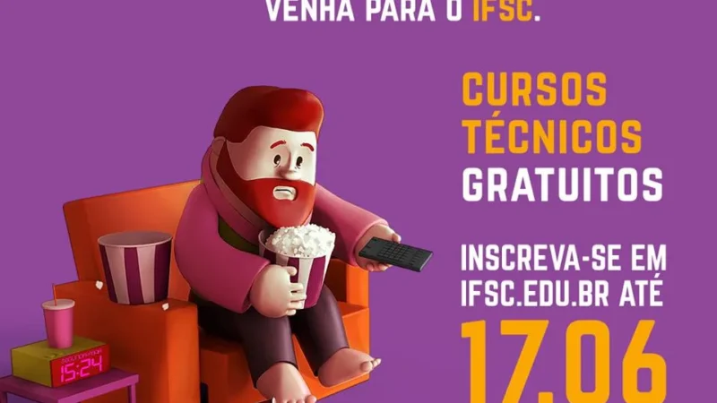 Inscrições nos cursos técnicos gratuitos do IFSC terminam na próxima semana
