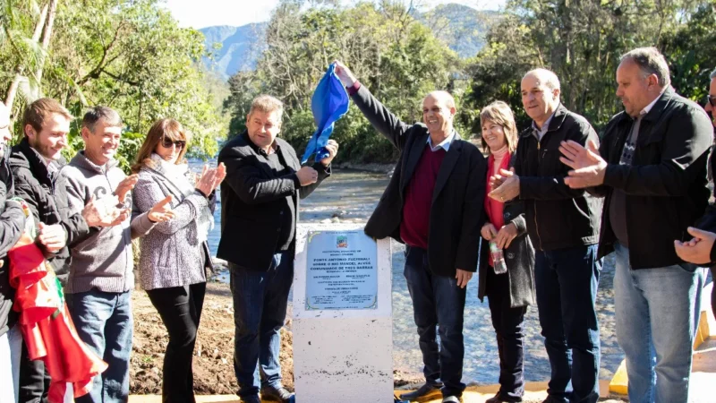 Ponte de concreto foi inaugurada em Morro Grande