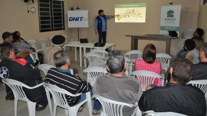 DNIT realizou reuniões sobre as obras da BR-285/RS-SC em Timbé do Sul