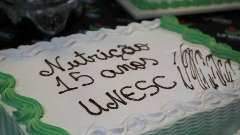 Curso de nutrição da Unesc relembra trajetória e comemora 15 anos
