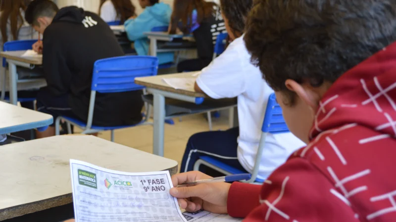 Mais de 17,5 mil alunos realizarão a prova do Prêmio Acic de Matemática