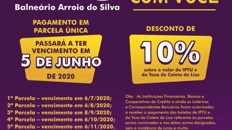 Novo prazo de pagamento de IPTU vence dia 5 de junho