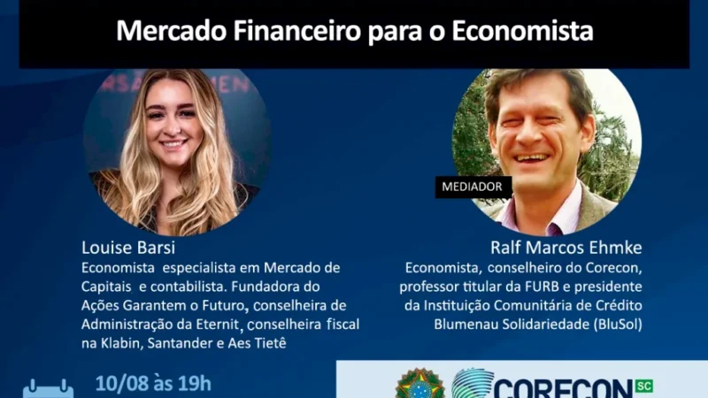 Corecon-SC promove palestras para comemorar Dia do Economista