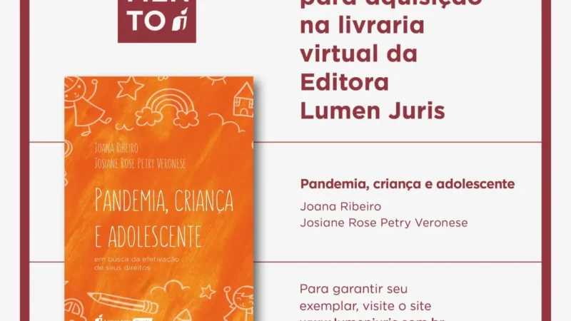 Juíza catarinense e professora da UFSC lançam o livro ‘Pandemia, Criança e Adolescente’