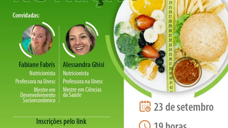 Unesc promove webnar sobre Nutrição