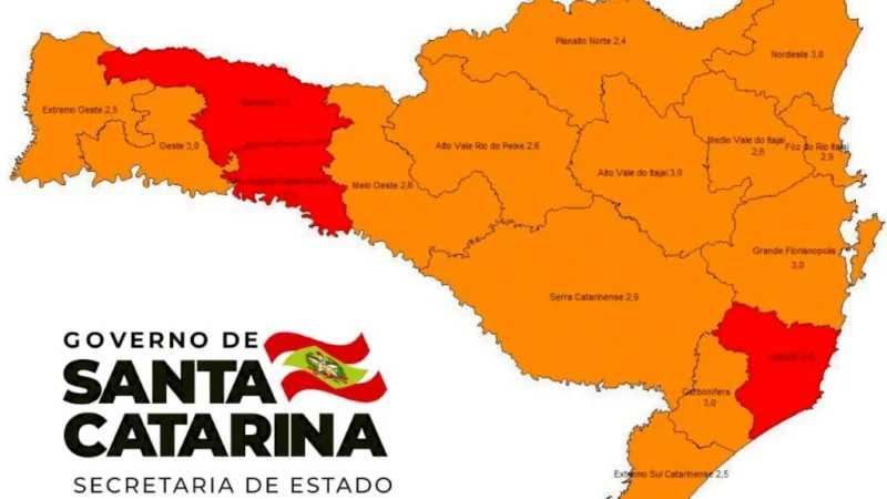 SC tem três regiões em risco gravíssimo para Covid
