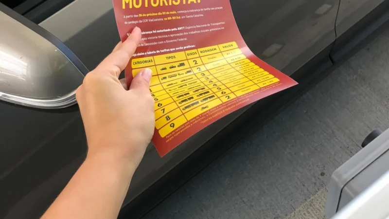 Motoristas recebem orientação nos pedágios da BR 101