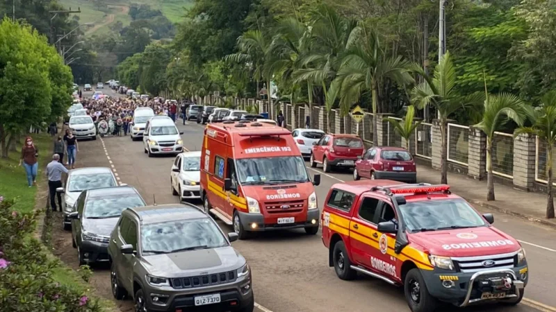 Comoção marca sepultamento de vítimas em Saudades