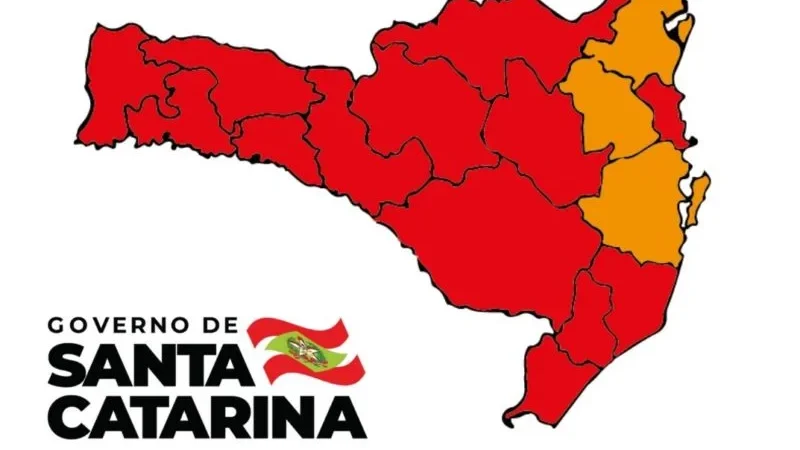 Amesc continua em vermelho no mapa de risco para a Covid-19