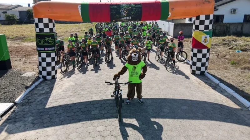 Associação Cantinho da Amizade de Maracajá recebe atletas do I Pedala Maraka