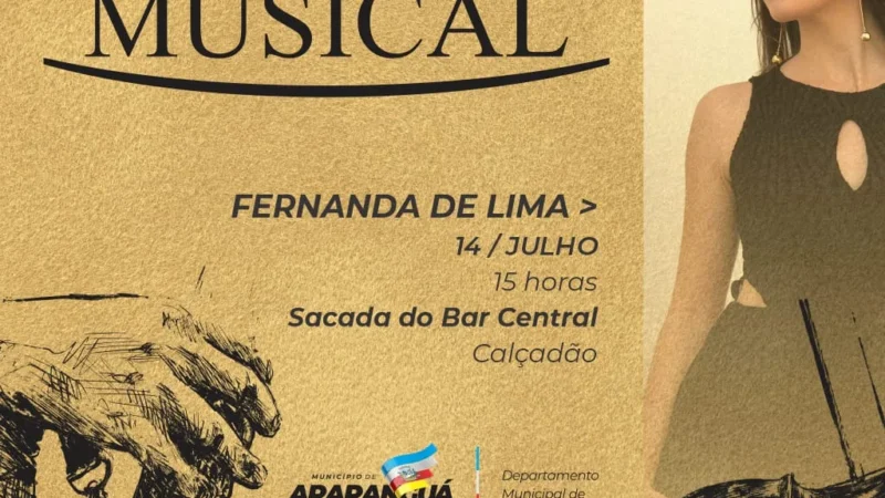 Fernanda Lima é atração da Sacada Musical desta quarta em Araranguá