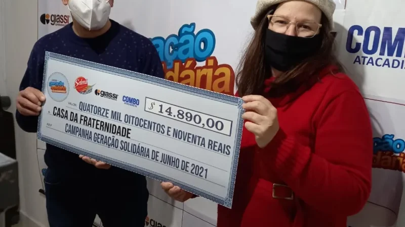 Geração Solidária gera quase R$ 15 mil