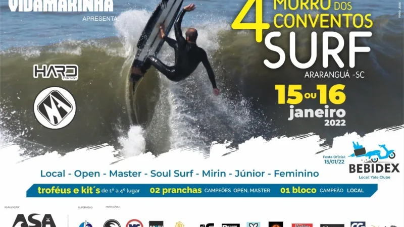 Marcada a data do 4° Morro dos Conventos Open Surf