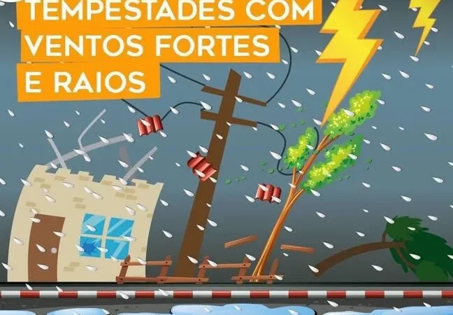 Região tem alerta de temporais para esta terça