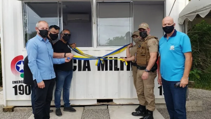 PM do Arroio tem novo posto em container inaugurado