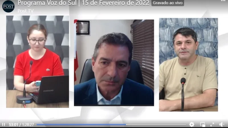 “Não vou trabalhar para cancelar as prévias” Valdir Cobalchini em entrevista ao Programa Voz do Sul, da Post TV