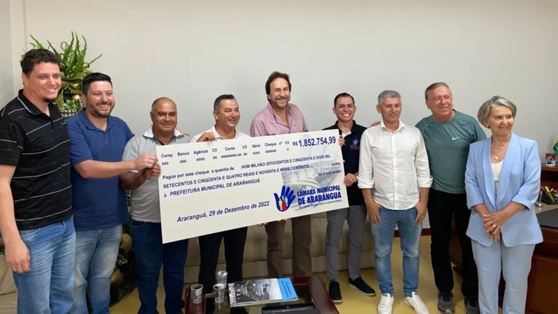 Câmara de Araranguá devolve quase R$ 2 milhões ao caixa da Prefeitura