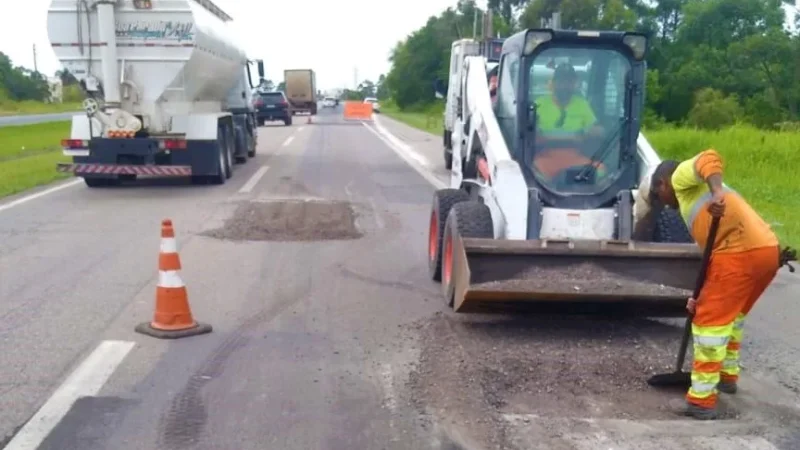 Cronograma semanal de obras na BR-101 Sul/SC