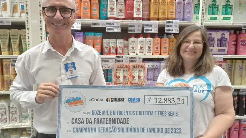 Geração Solidária leva quase R$ 13 mil de arrecadação à Casa da Fraternidade em Janeiro