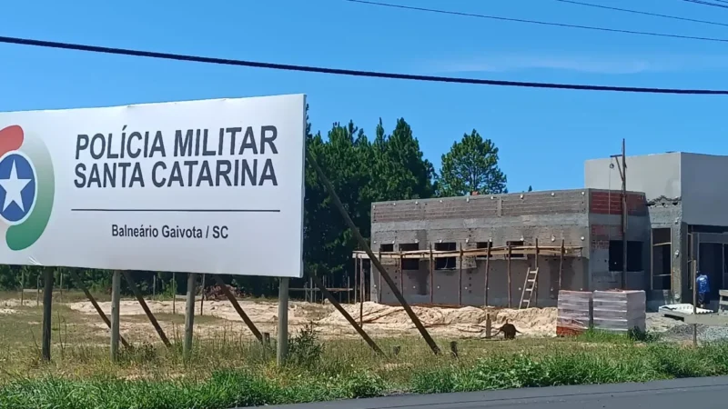 Gaivota Mais Segura com a construção da sede própria da PM  Previsão de conclusão do quartel é para junho deste ano