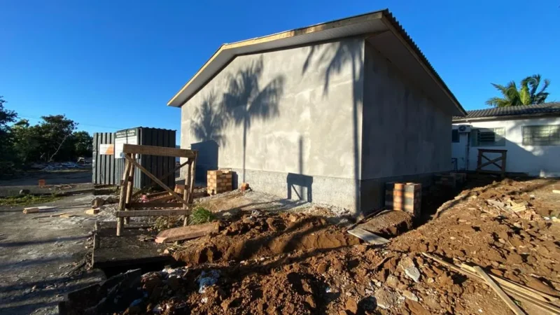 Construção de CME de Hospital Santo Antônio segue com 67% da obra concluída