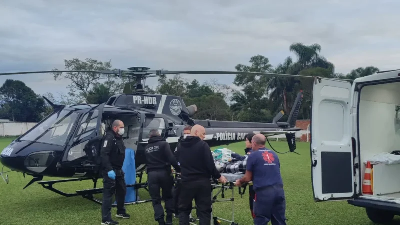 Mulher com traumatismo grave é transferida de Praia Grande para Criciúma
