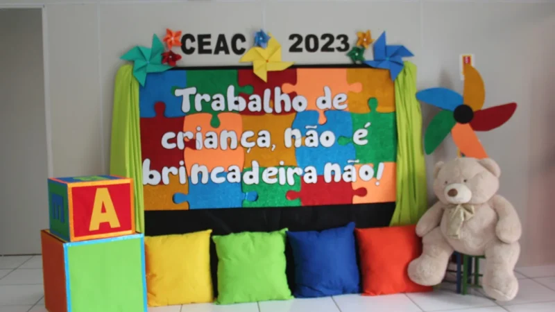 CEAC de Sombrio faz atividades alusivas ao Dia Mundial Contra o Trabalho Infantil
