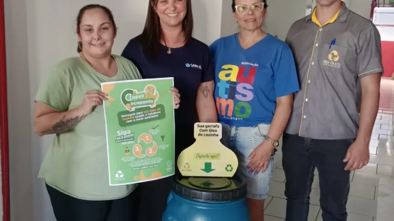 CEIs e escolas do Município possuem pontos de coleta de óleo de cozinha saturado