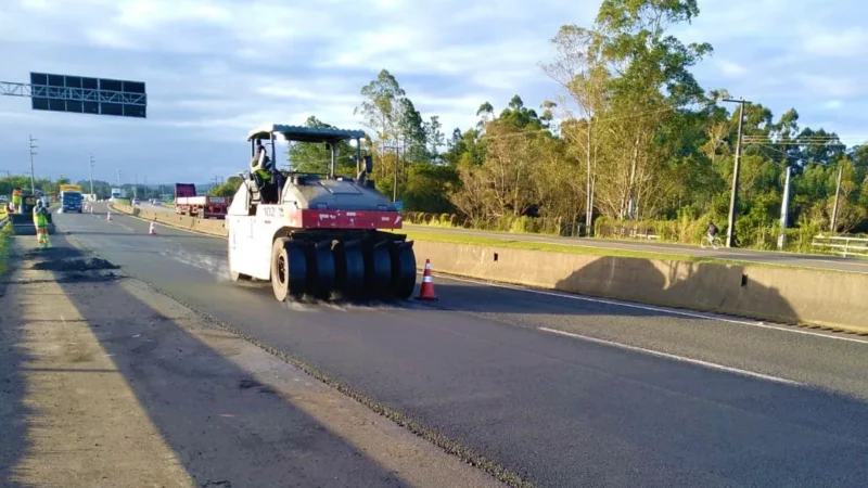CCR ViaCosteira informa cronograma semanal de obras na BR-101 Sul/SC