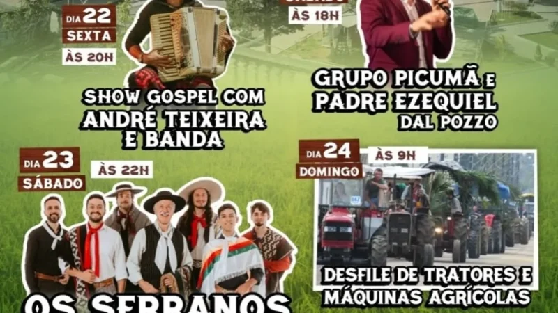 Na próxima semana Timbé do Sul comemora 56 anos e homenageia o agricultor com festa