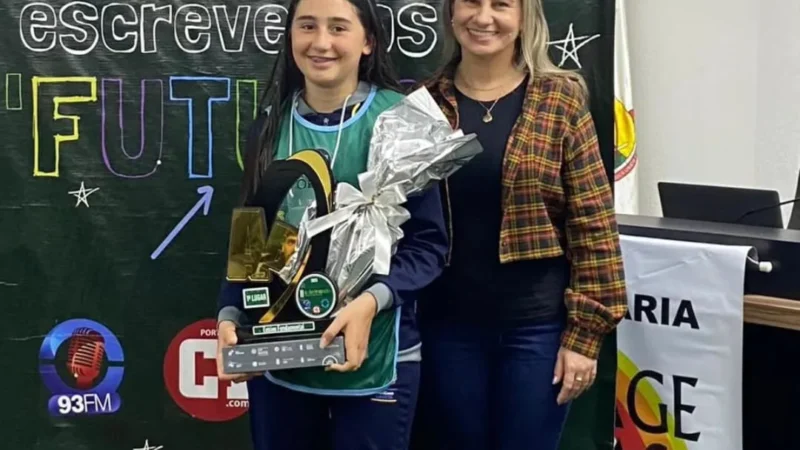 Aluna da rede municipal de ensino de Gaivota vence o concurso Soletrando categoria 6º ao 9º ano
