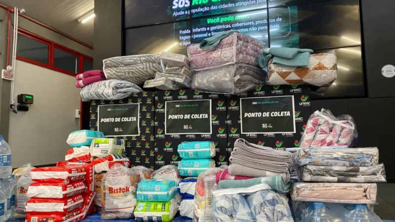 Unesc faz campanha de arrecadação de donativos para vítimas das enchentes no RS