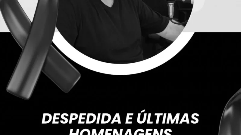 Comunicação de luto pela morte do locutor Fabricio Aurélio, o Tabito, aos 47 anos