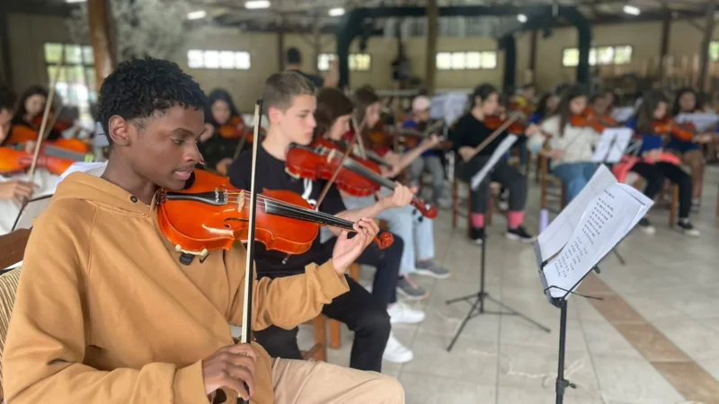 Parque Ecológico de Maracajá recebe 150 alunos em Intercâmbio de Orquestras