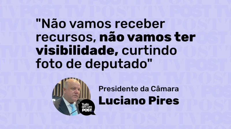 “Não vamos receber recursos, não vamos ter visibilidade, curtindo foto de deputado”, disse o vereador Luciano Pires após a viagem a Brasília