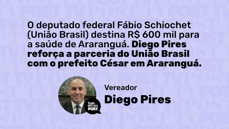 Diego Pires reforça a parceria do União Brasil com o prefeito César em Araranguá