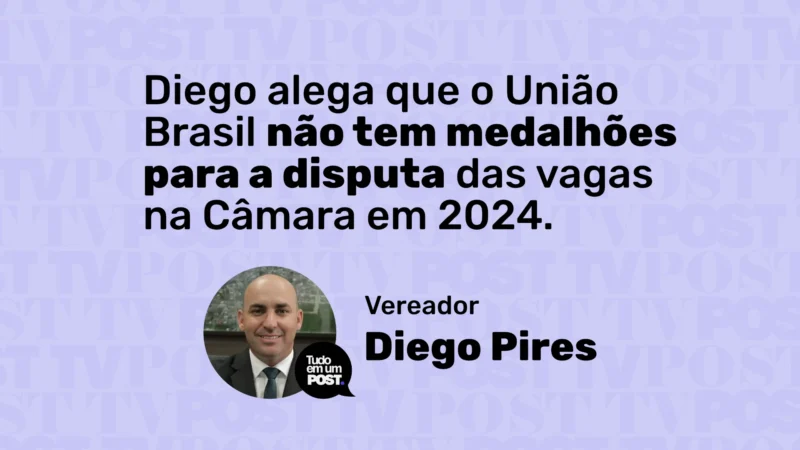 Diego alega que o União Brasil não tem medalhões para a disputa das vagas na Câmara em 2024
