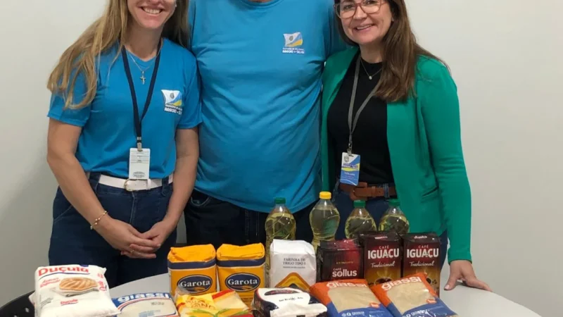 Ação solidária: times do Campeonato Sintético doam alimentos para o CRAS