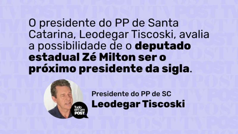 Leodegar Tiscoski avalia a possibilidade de Zé Milton ser o próximo presidente da sigla