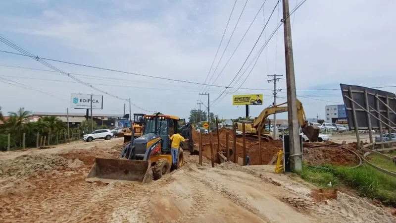 Obra da SC 447 tem trânsito liberado