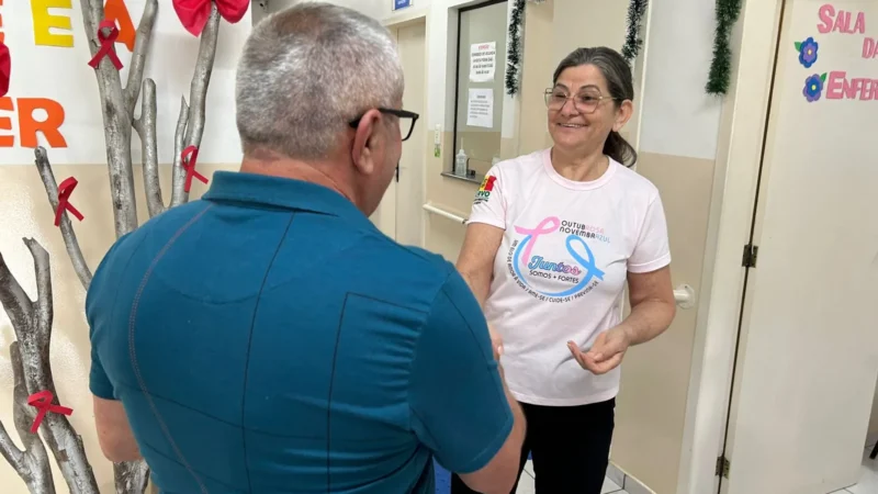 Prefeito em exercício de Turvo, Osvaldo Fávaro, visita Unidades de Saúde