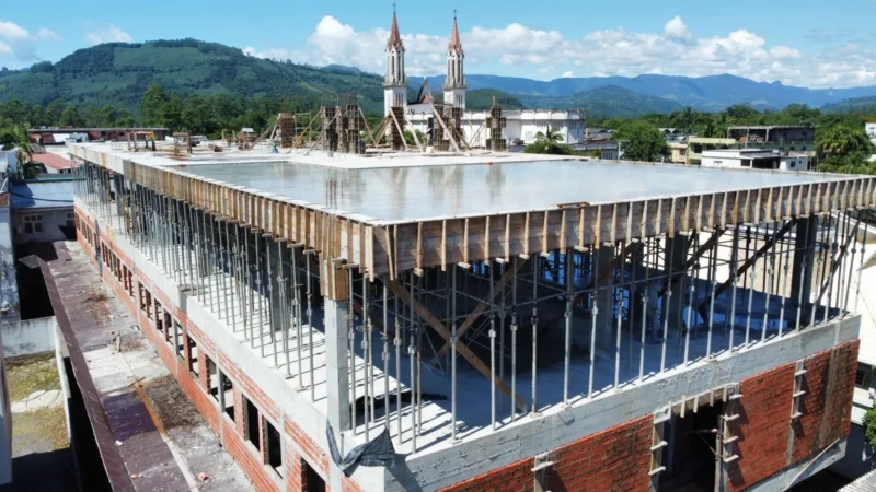 Obras de ampliação do Hospital de Praia Grande avançam em ritmo acelerado