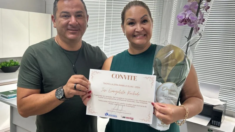Vereador Jair Anastácio homenageará Josi Rochedo com Troféu Alzira Rabelo Elias