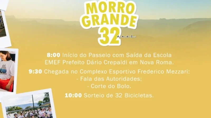 Morro Grande comemora 32 anos com realização de obras e evento