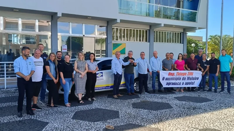 Deputado Tiago Zilli entrega carro 0KM para a Saúde de Meleiro
