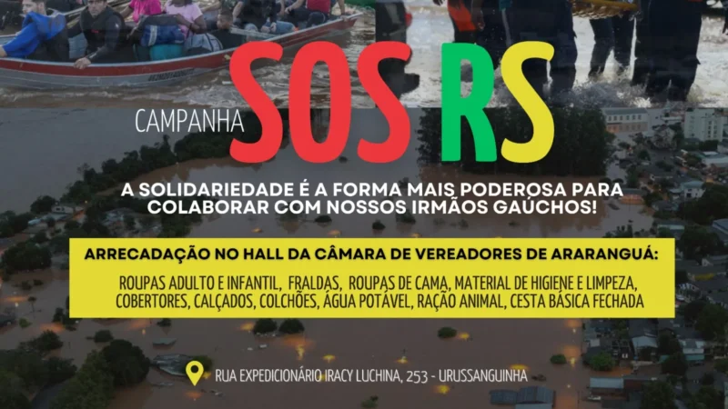 Câmara de Vereadores lança campanha SOS Rio Grande do Sul