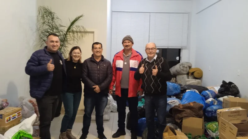 Donativos da Câmara de Vereadores são entregues em Encantado/RS
