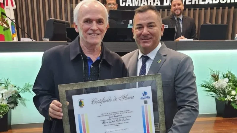 Moção de Reconhecimento da Câmara de Araranguá à trajetória de Alceu Pacheco